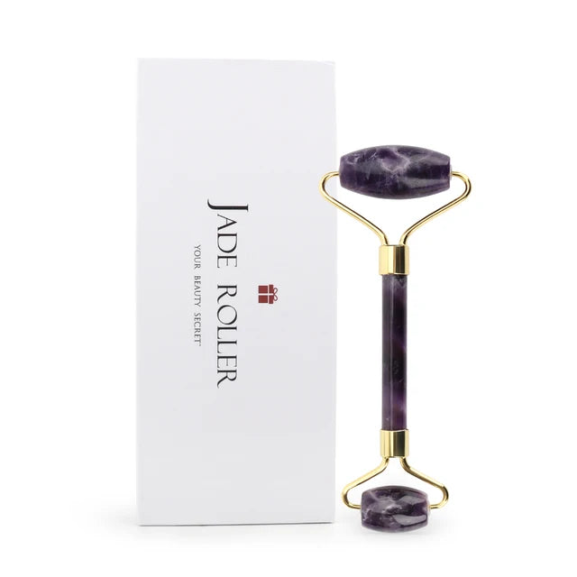 Roller de Massage Facial en Gua Sha Violet "Améthyste Éclat"